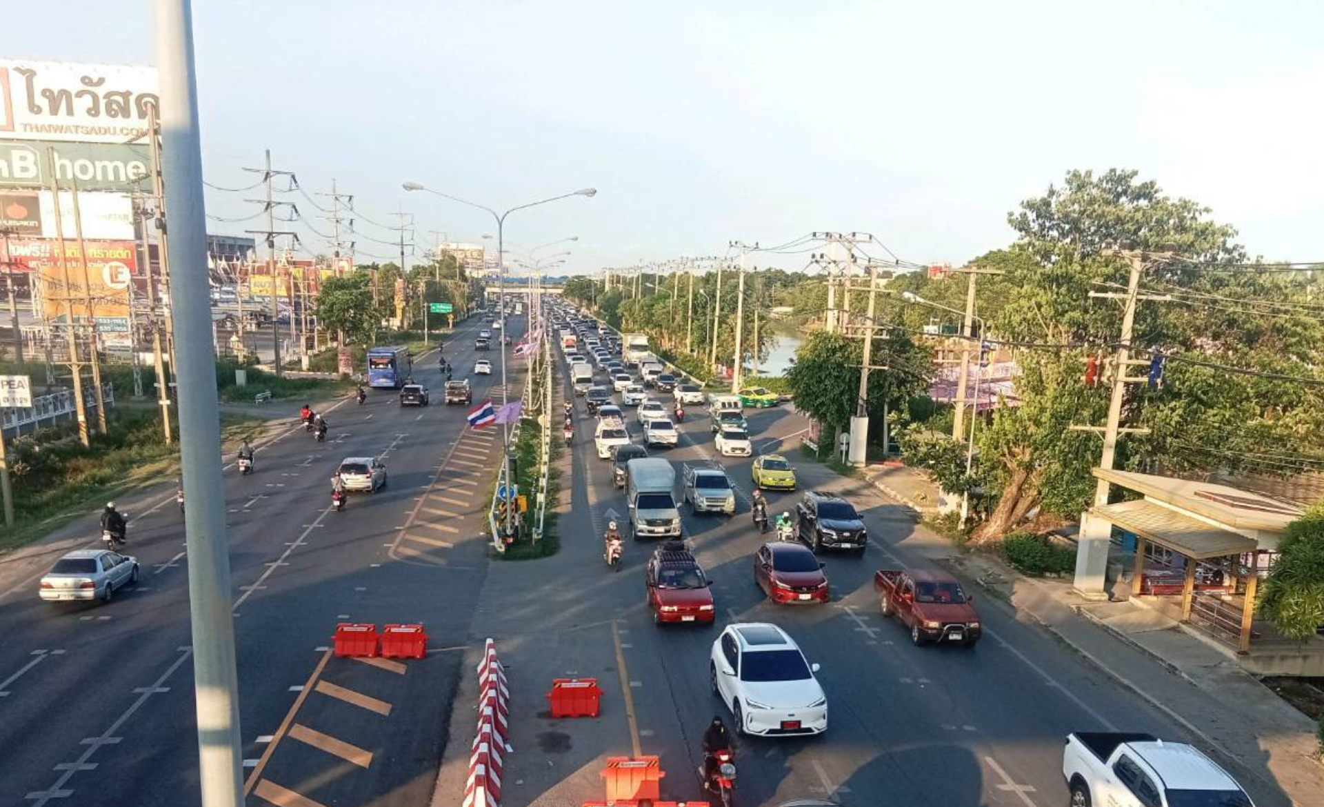 รายงานสภาพการจราจร ถ.รังสิตนครนายก